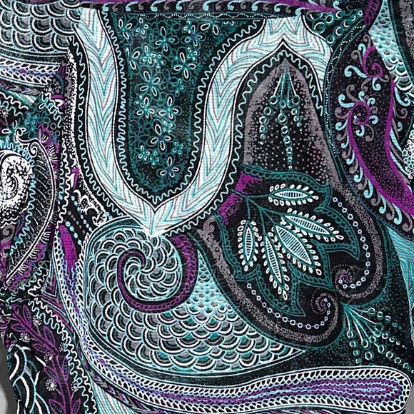 INC International Concepts Multi Color StretchTunic Square Neckline Size S - Picture 8 of 11